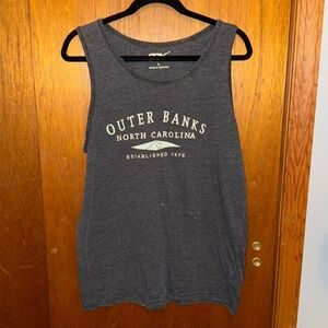 Men’s gray Outer Banks, North Carolina tank top.